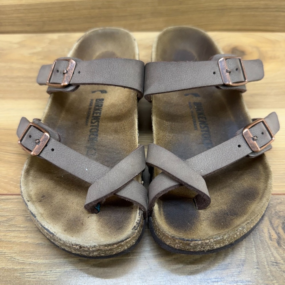Birkenstock Mayari Girls Sandals 1 EU 32 Brown Birko Slip On Travel Walk
